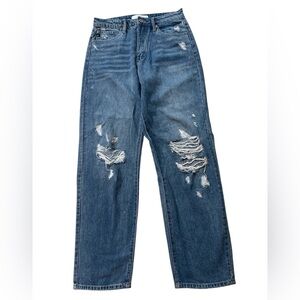 KanCan Distressed Straight Leg Jeans